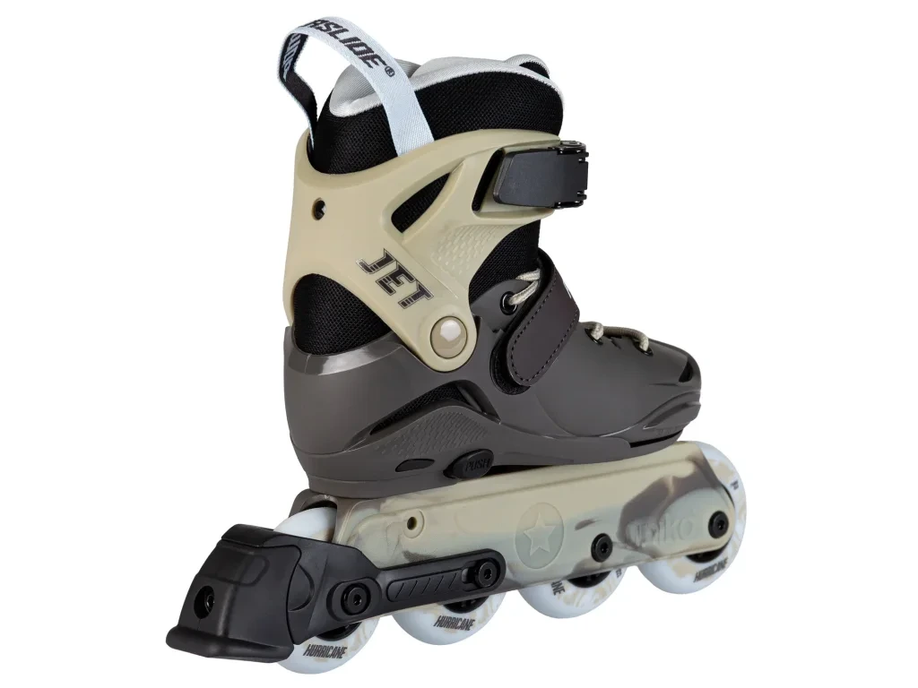 Powerslide Jet Brown – rám Uniko a čtyřkolečkový podvozek