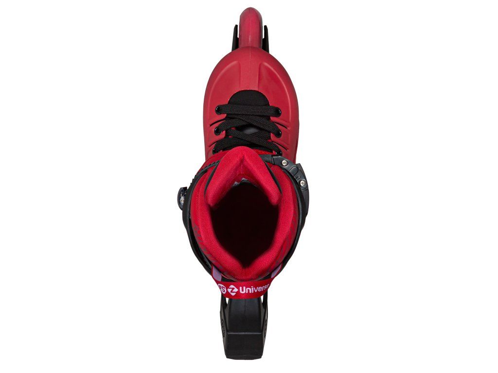 Powerslide Universe 4W Red – pohled shora na špičku a polstrování