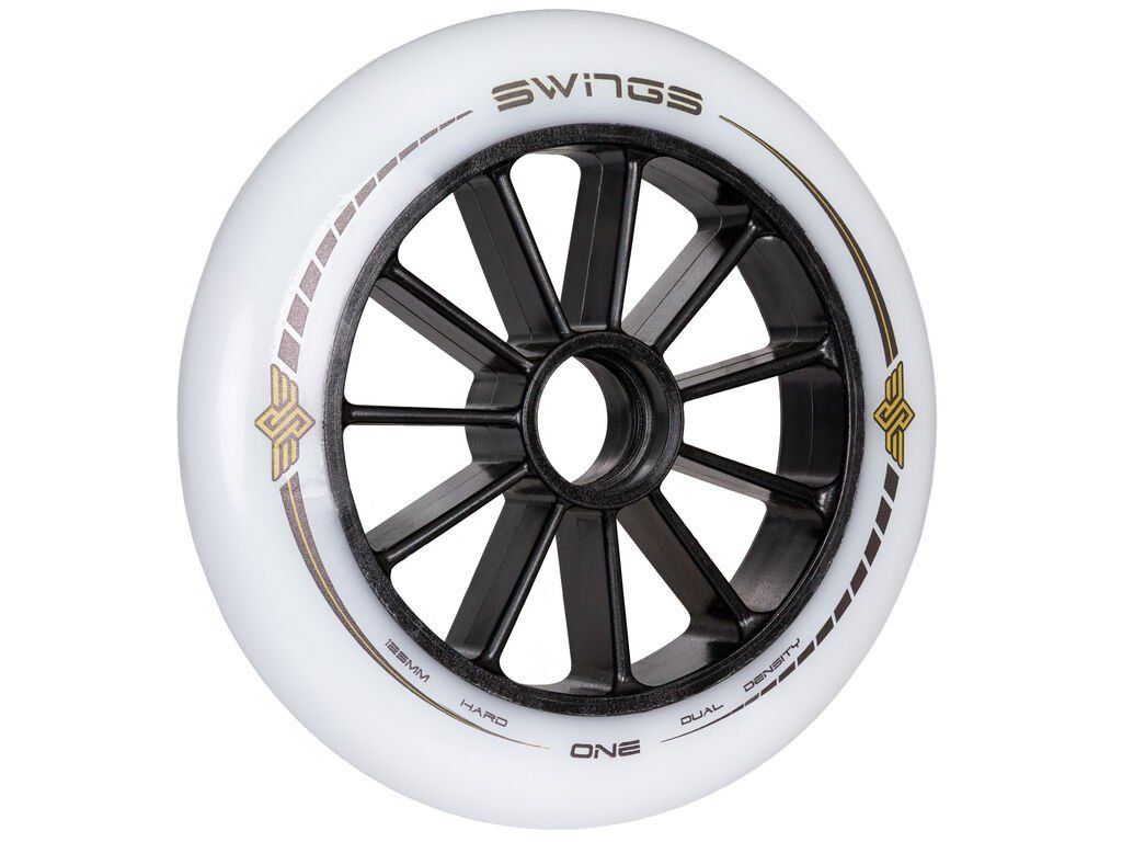 Swings One 125 mm závodní kolečko boční pohled detail hubu a profilu