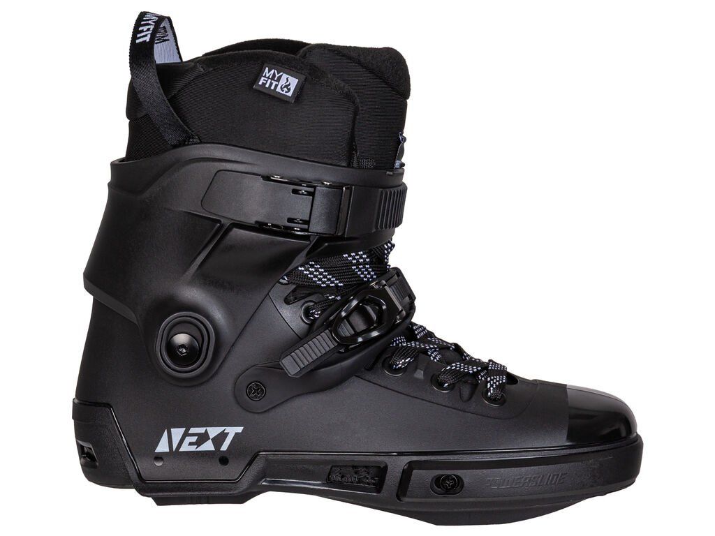 Powerslide Next Black Boot 2.0 – nový prostornější skelet samostatné TRINITY boty