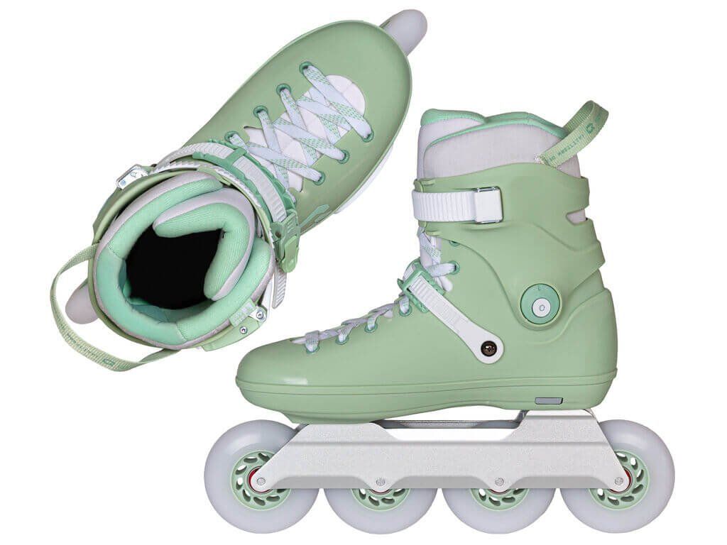 IQON CL 15 Green – stříbrný hliníkový rám Powerslide Nova 275 mm s pevným 1mm rockerem